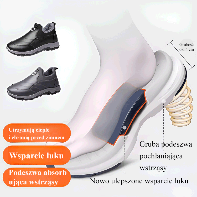 Wysokiej jakości skórzane buty z bawełną