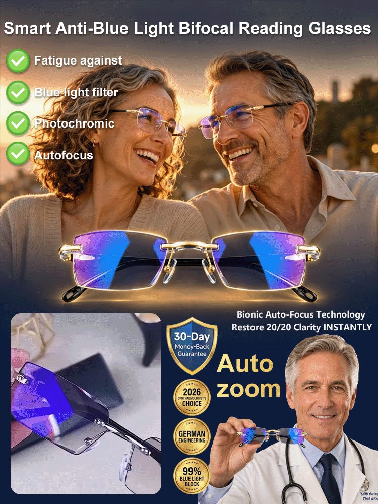 Smart Anti-Blue Light Bifocal Reading Glasses