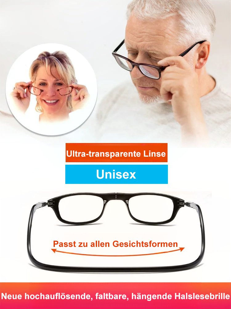 Neue hochauflösende faltbare hängende Halslesebrille