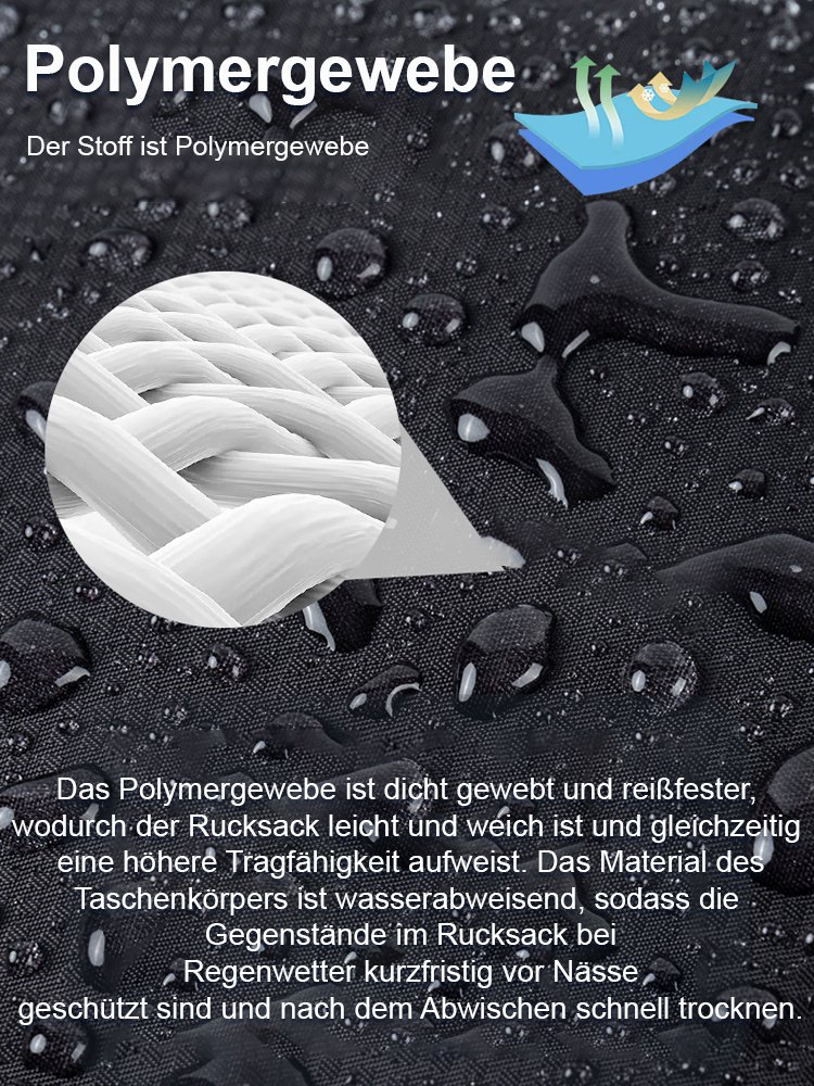 Großer faltbarer Wanderrucksack, leichter als ein Ei.
