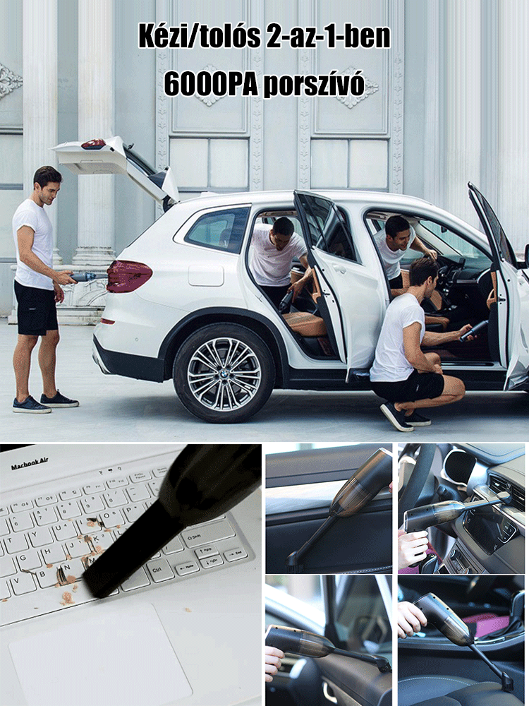 Hordozható vezeték nélküli porszívó eltávolítja 