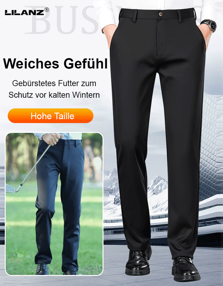 Gerade Business-Hose aus Samt für Herren