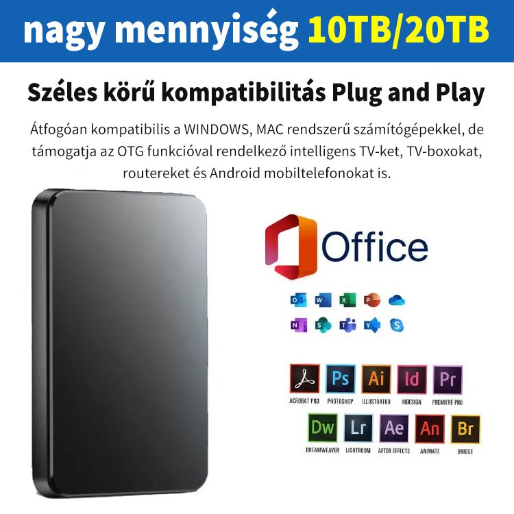 hordozható, gyorsan mozgatható merevlemez