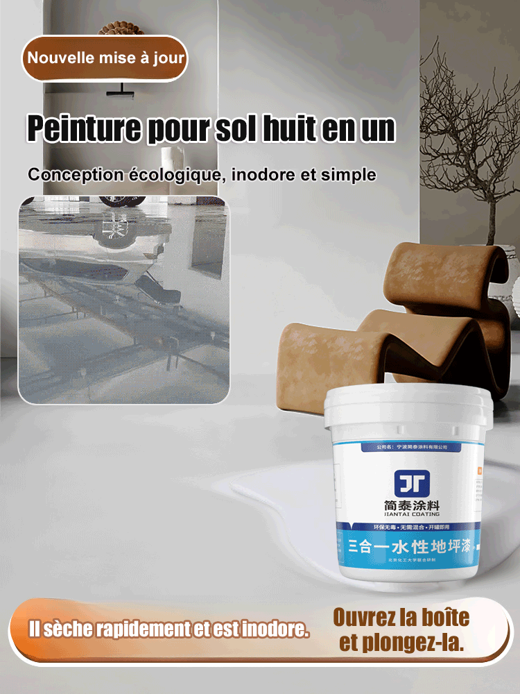 Peinture pour sol 3-en-1 non toxique et écologique
