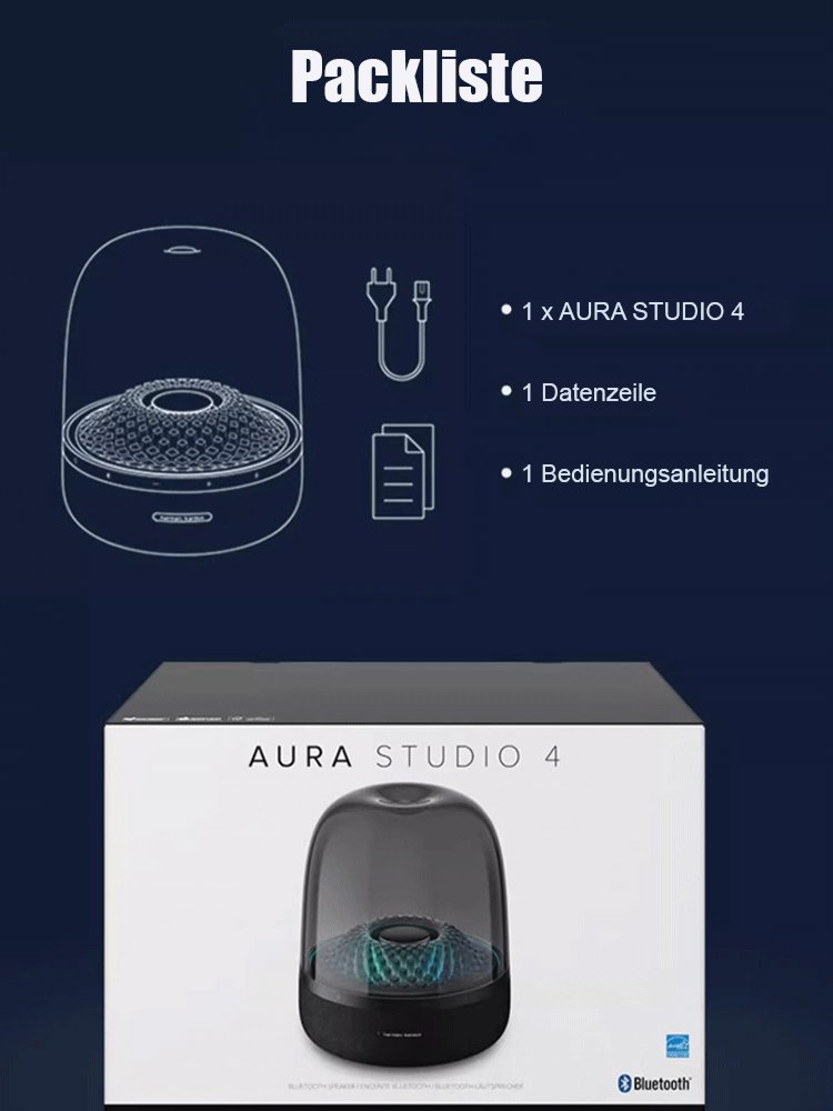 Schwarz-goldener schillernder Kristalllautsprecher