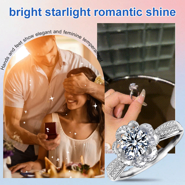 Rose Fountain Moissanite Ring