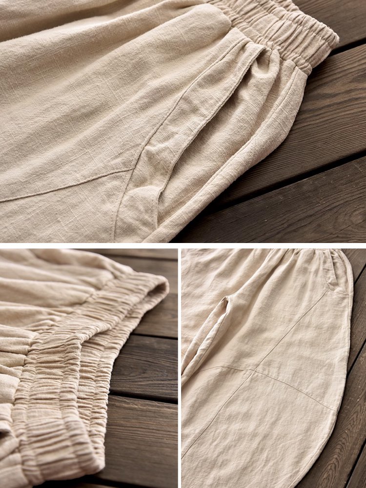 コットンリネンバルーンパンツ【男女兼用】