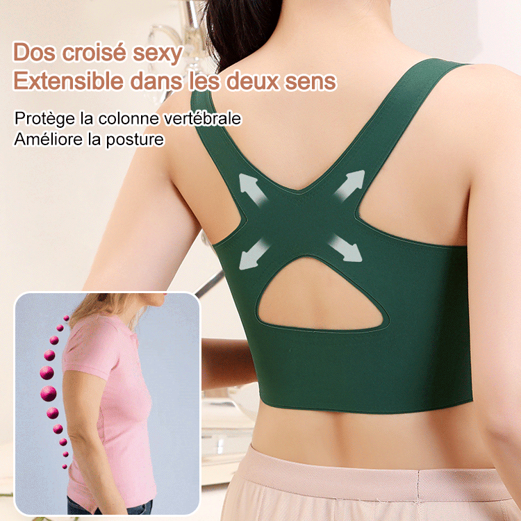 Soutien-gorge push-up sans couture en dentelle anti-affaissement pour femme