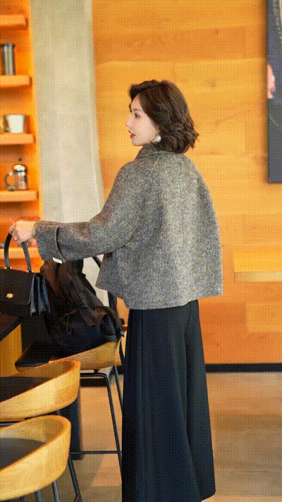 防風機能付き厚手ウールコート詳細