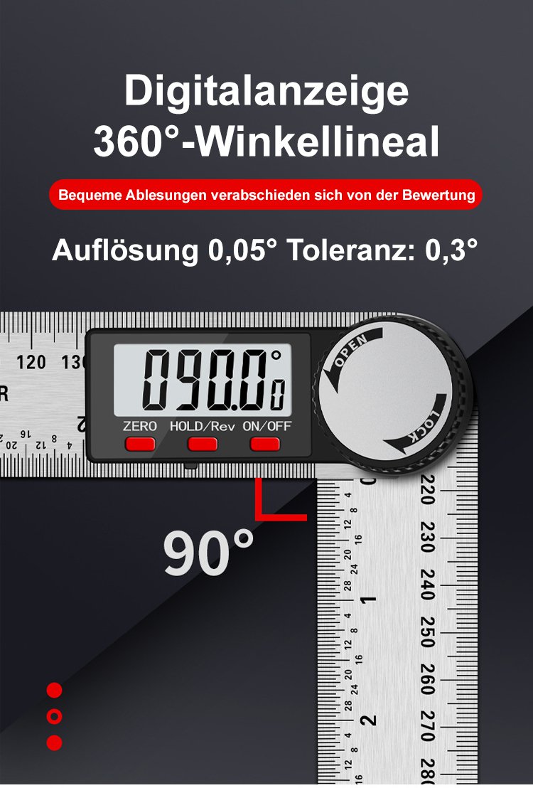 Kompaktes und tragbares digitales Winkelmessgerät