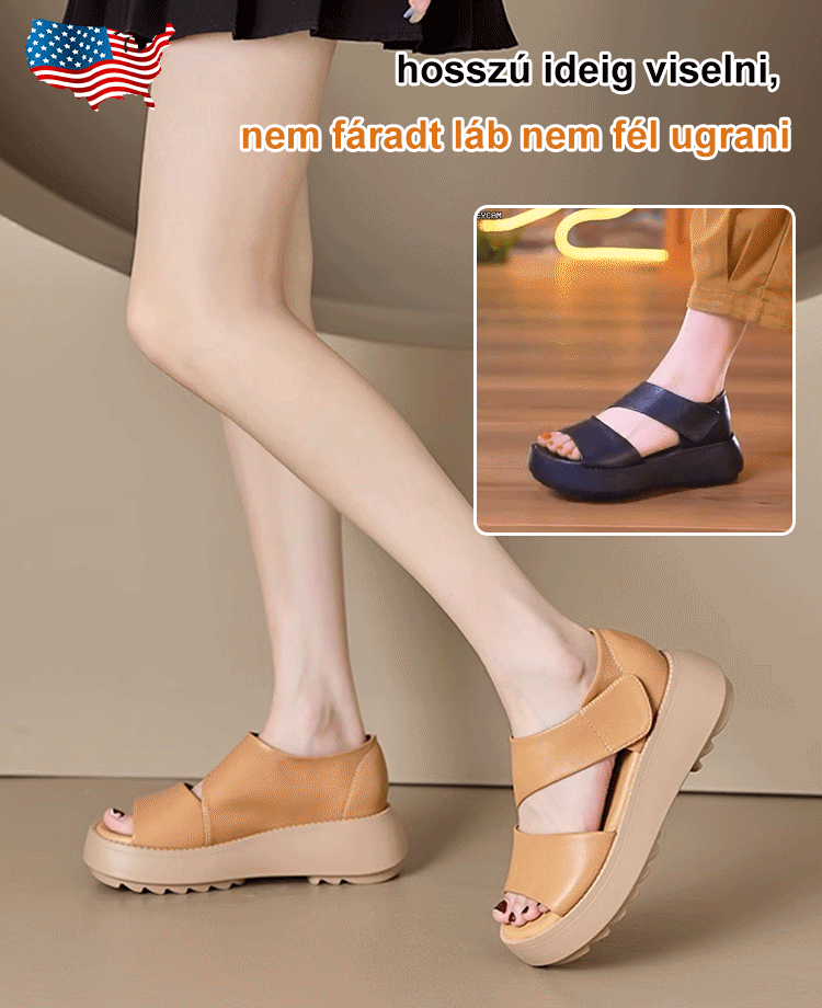 Vintage római tépőzáras szandál