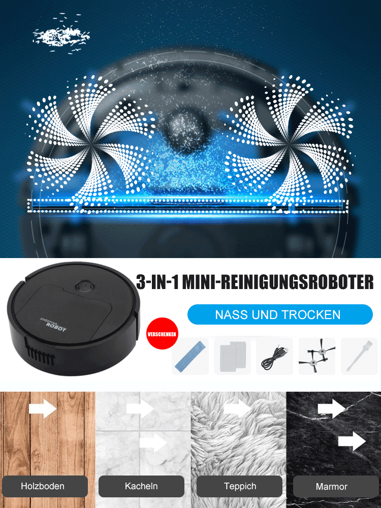 3-IN-1 MINI-REINIGUNGSROBOTER