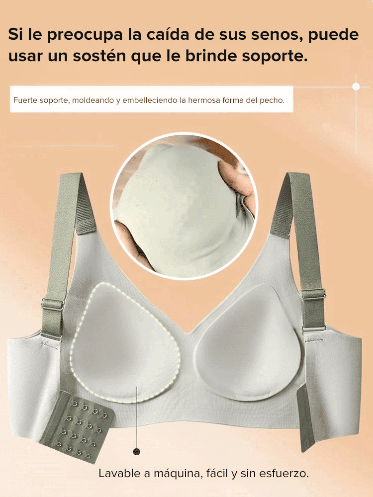 Sujetador sin marcas con efecto lifting para prevenir la caída