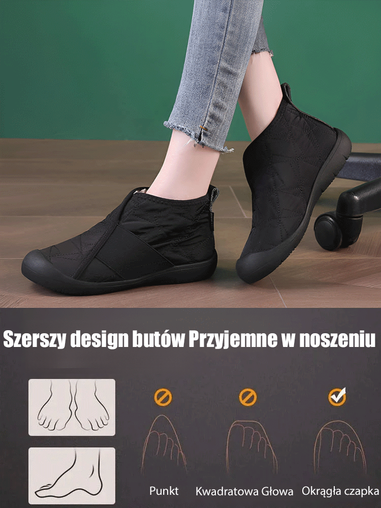 Wyściełane buty śniegowe z niską cholewką