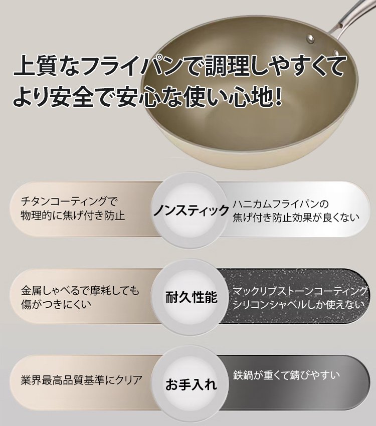 ノンスティックチタンフライパン