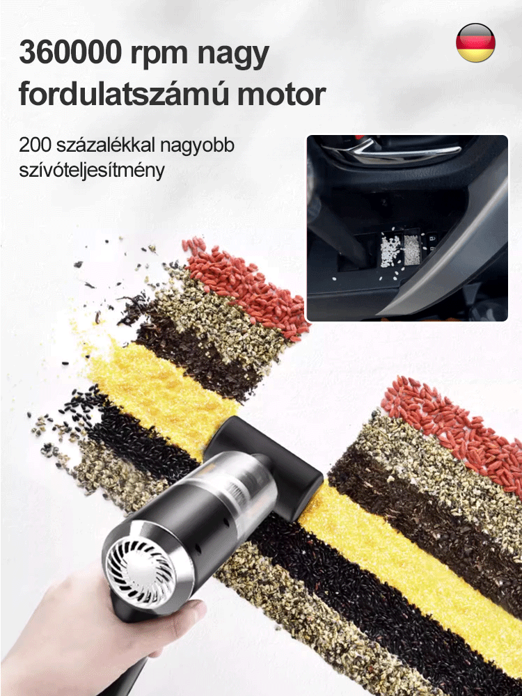 Vezeték nélküli hordozható autó és otthoni porszívó