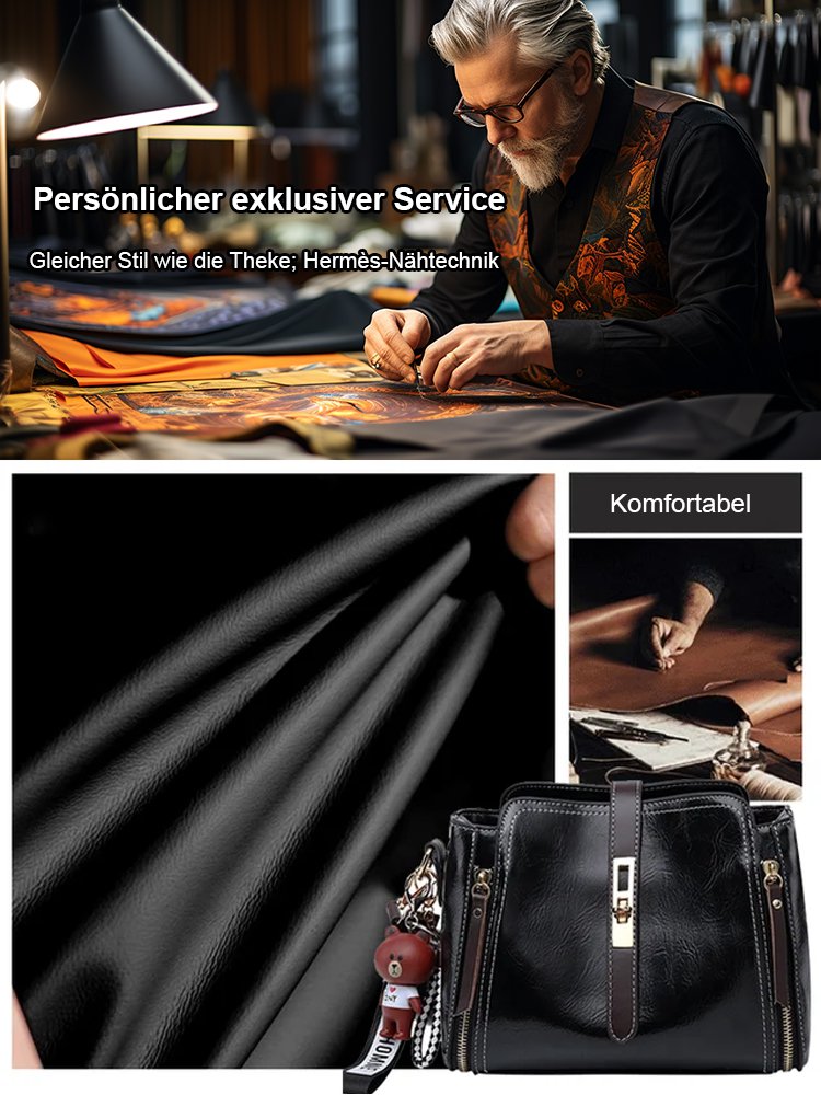 Leder große Kapazität Crossbody Handtasche