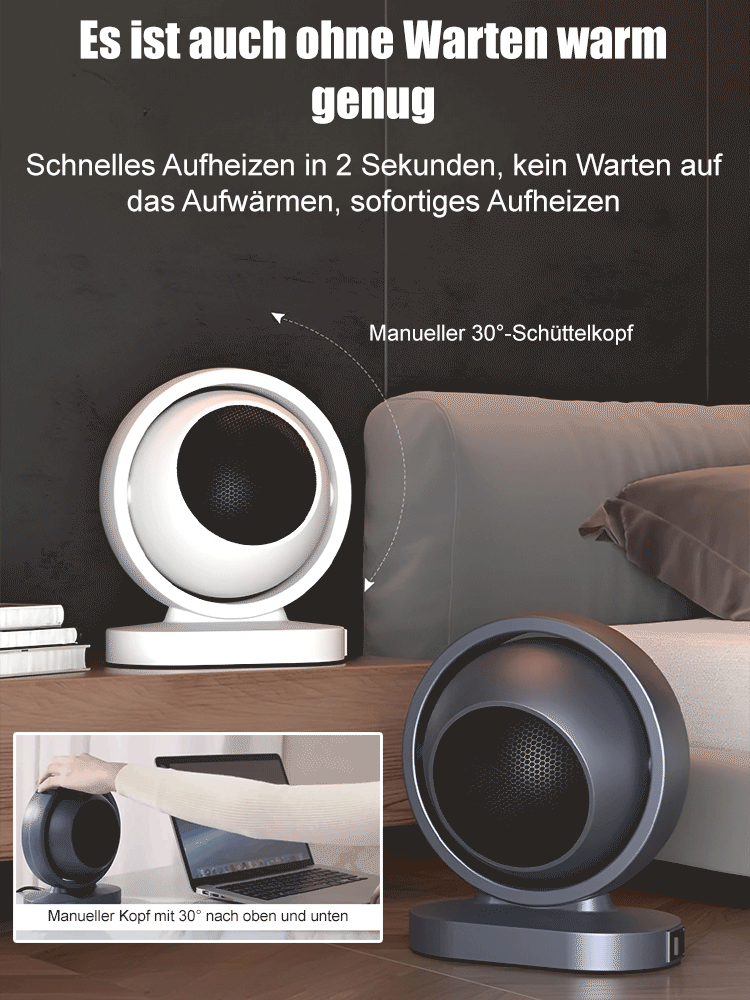 Schnellaufheizender Lufterhitzer,3s Schnellerhitzung, energieeffizient und stromsparend!Greif zu!