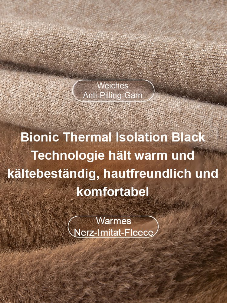 Herren Strickpullover mit Fleece und extra dick