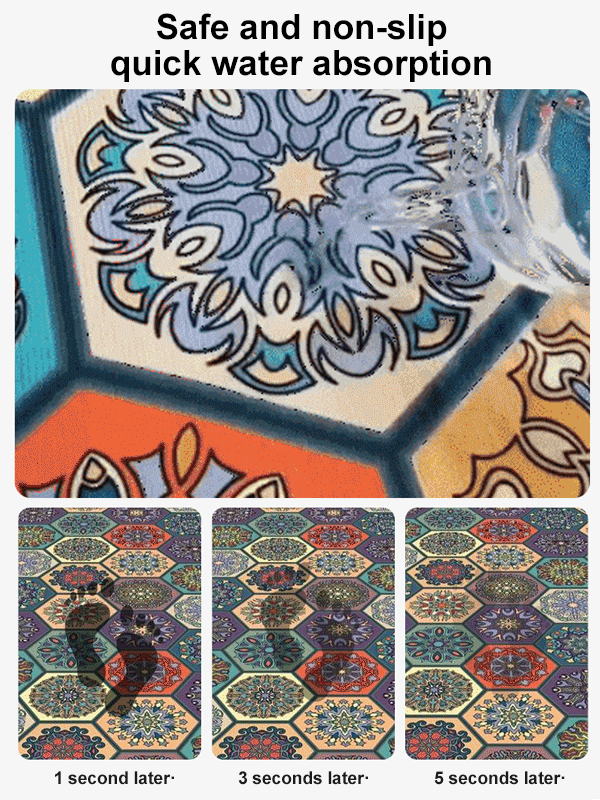 Crystal velvet floor mat