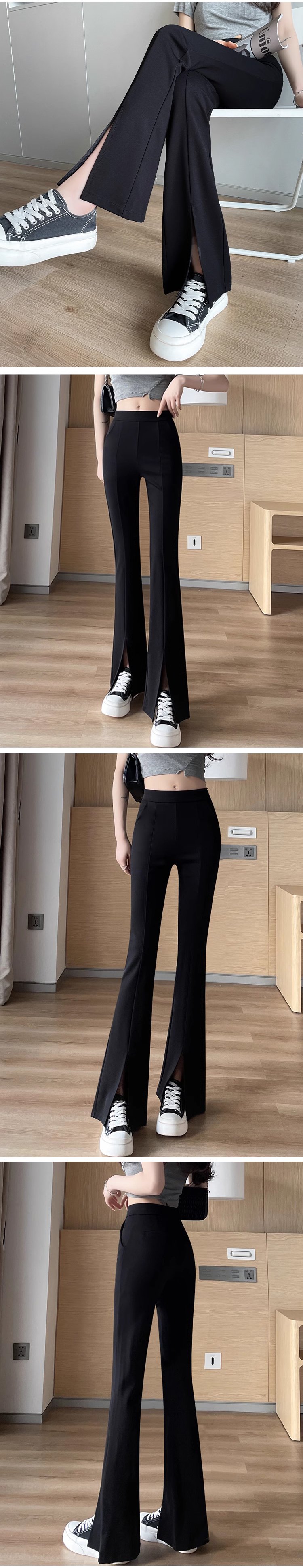 春夏向け軽やかな素材のフレアパンツ