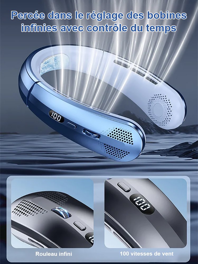 Ventilateur de cou à 100 vitesses et à affichage numérique