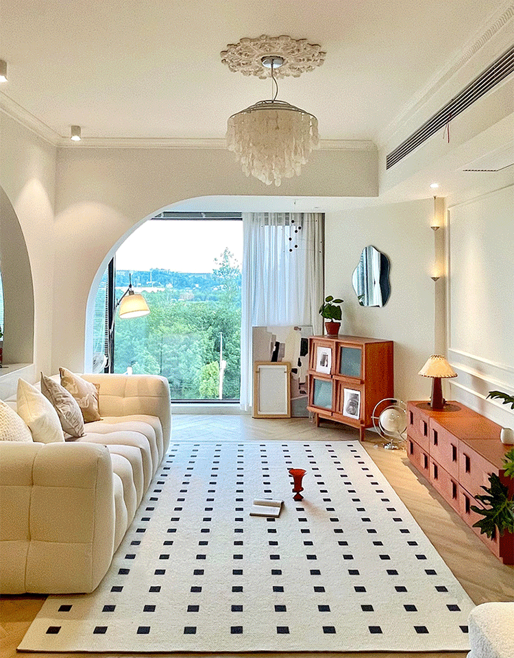 【방수 방오 내마모】프렌치 가벼운 럭셔리 거실 카펫