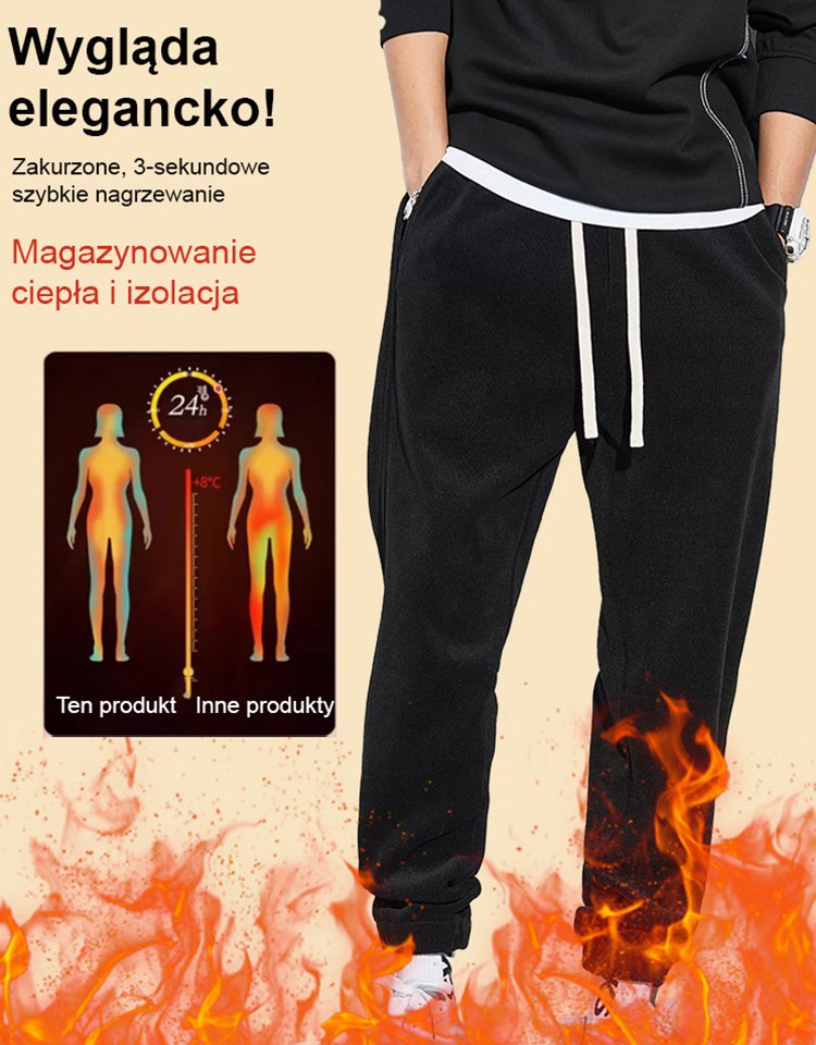 Zimowe spodnie sztruksowe z wkładką dla mężczyzn