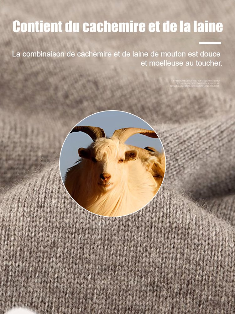 Pull décontracté à col montant en maille jacquard