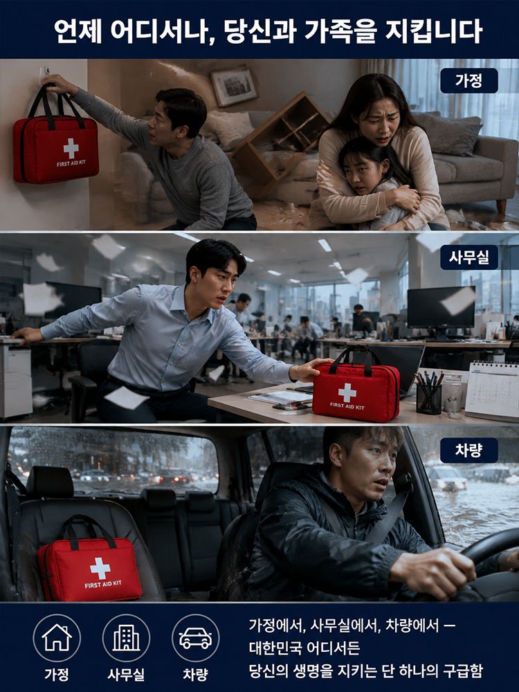 특수부대급 극강의 재난대비 생존 배낭 구급함