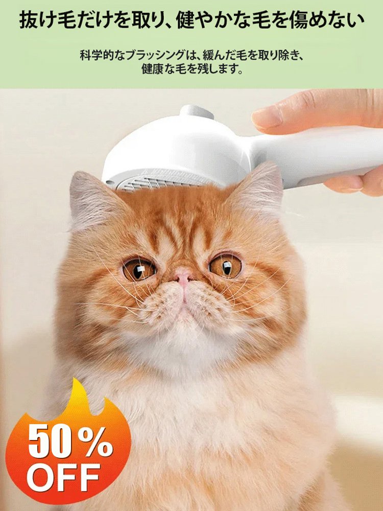 【消毒できるブラシ】ミスト消毒機能付きペット用ブラシ