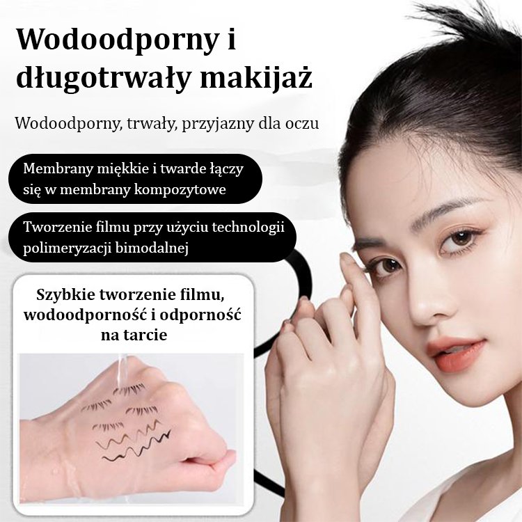 Wodoodporny i odporny na pot eyelash stamp i eyeliner w jednym