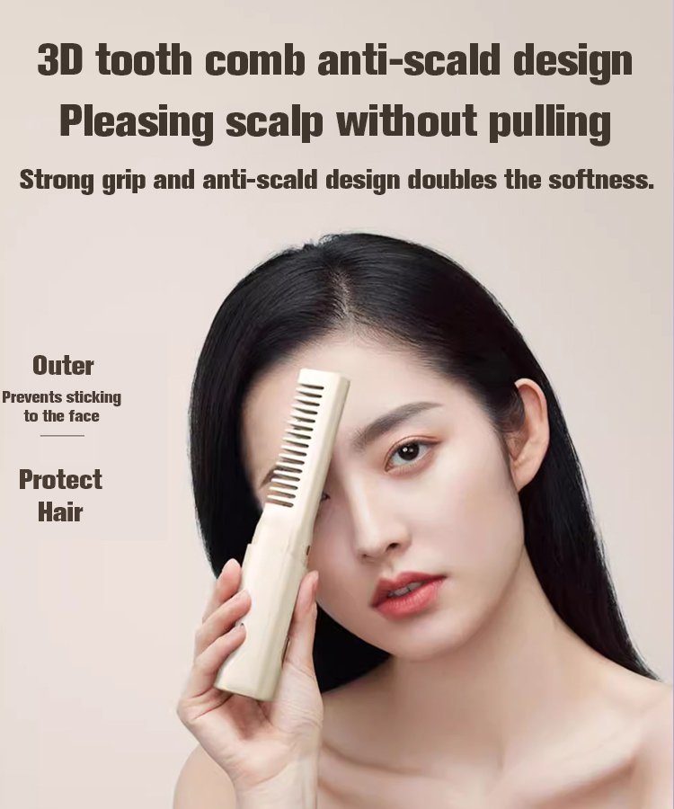 (Ionic Hair Straightener) Dual-Use Curling and Straightening Iron