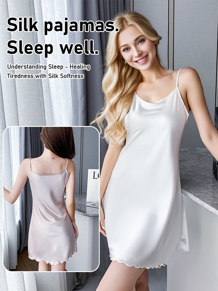 Ice silk halter nightgown