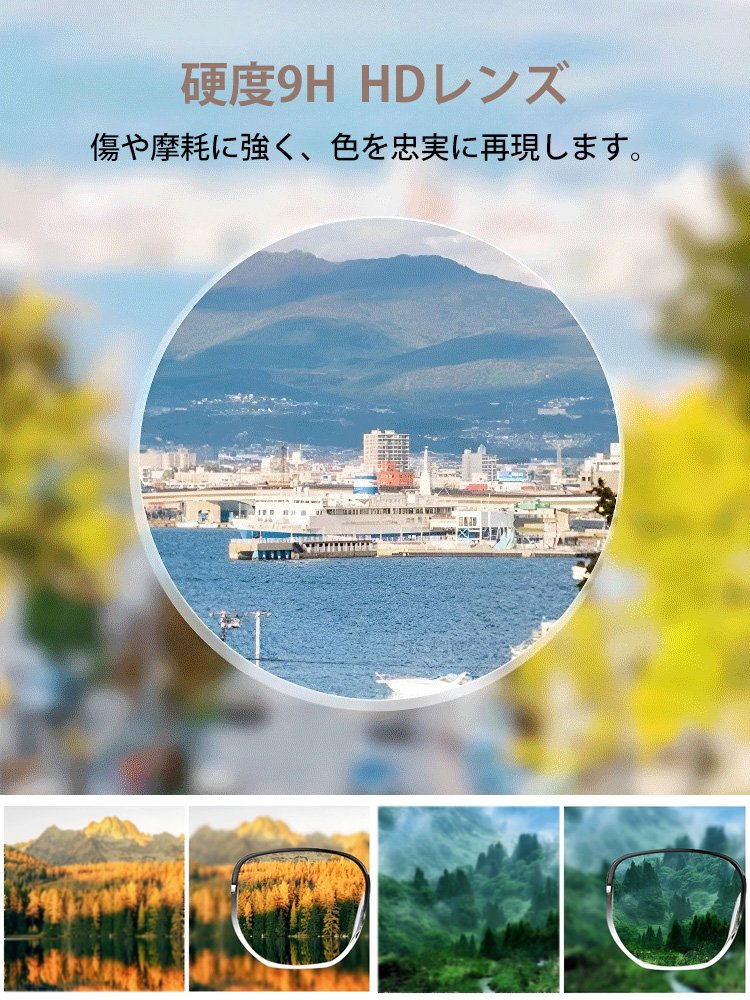 近視用UVカット変色メガネ