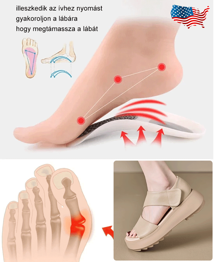 Vintage római tépőzáras szandál