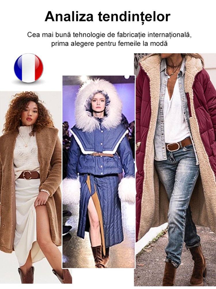 Haină de puf cu căptușeală din cașmir