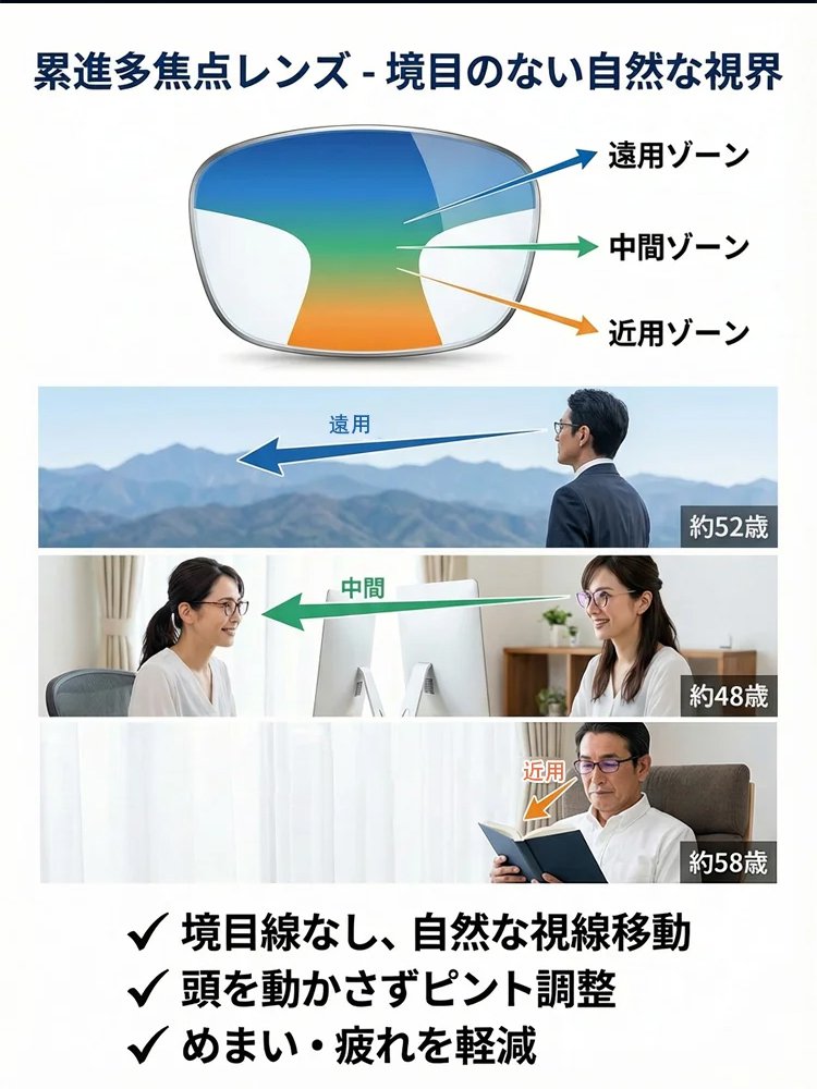 【職人技が光る老舗眼鏡工房発】遠近両用累進多焦点チタン調光老眼鏡|超軽量11g|ブルーライトカット✨