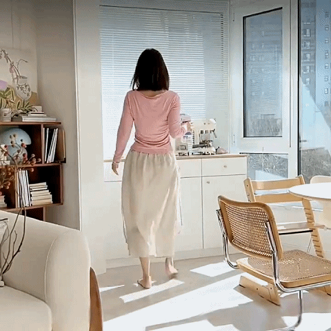 上品な印象のレディース綿麻スカートパンツ