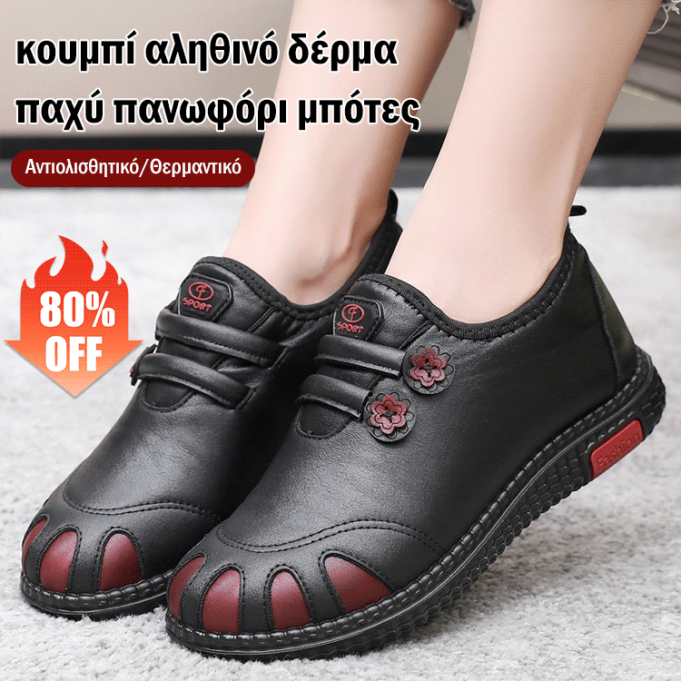 Μποτάκια με κουμπιά και επένδυση από γούνα