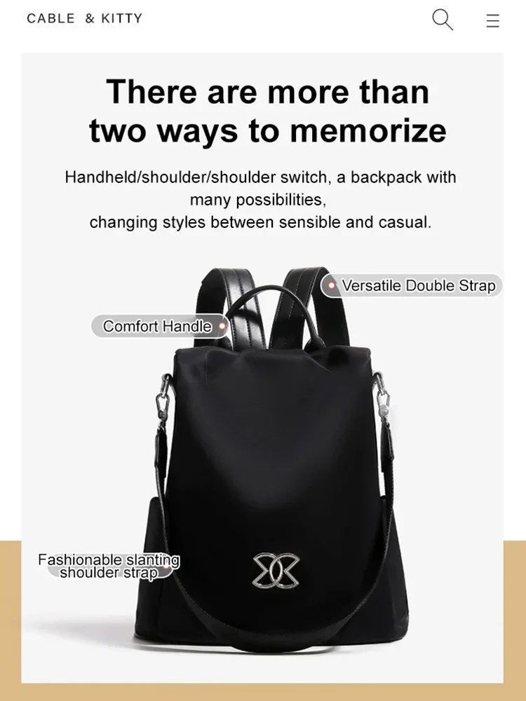 Anti-theft Multi-purpose Large Capacity Oxford Cloth Lightweight Backpack