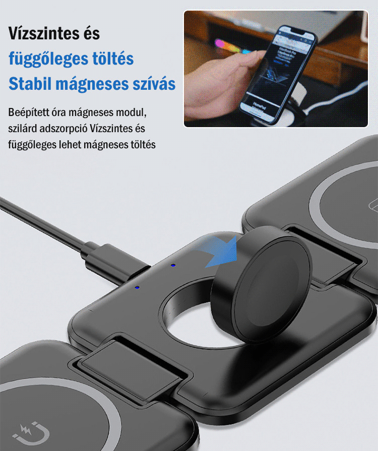 A mágneses vezeték nélküli töltő állvány