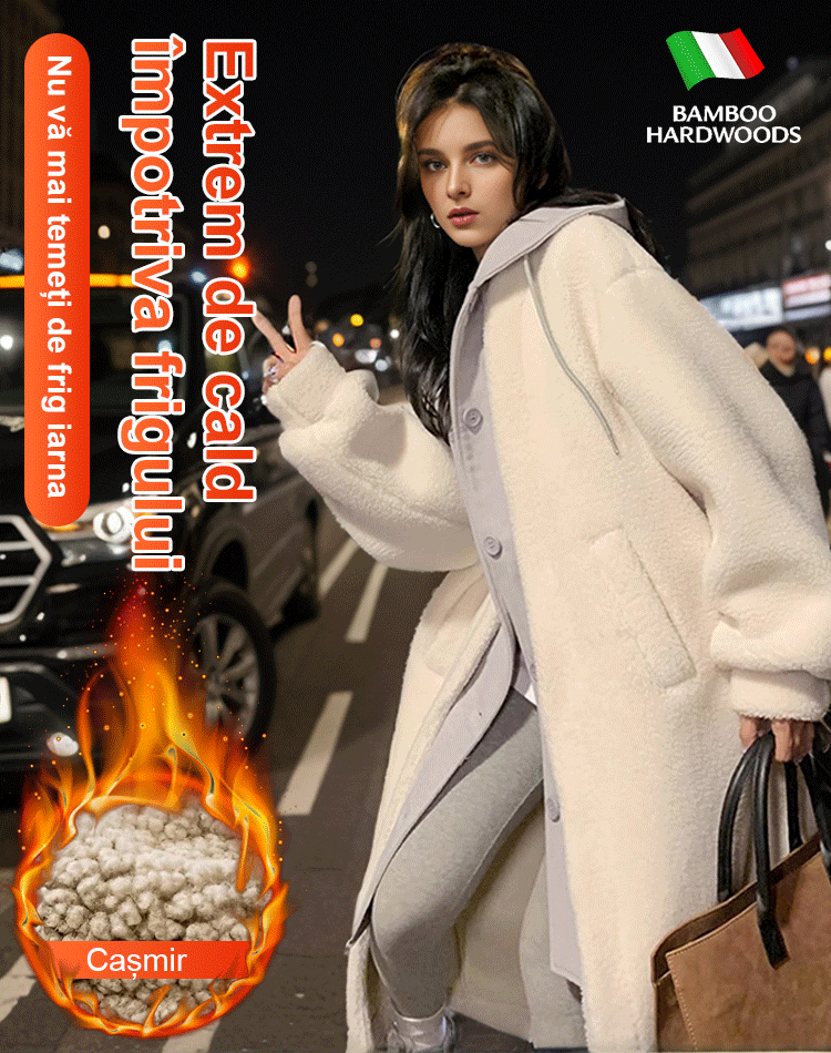 Palton pentru vreme rece cu glugă Sherpa