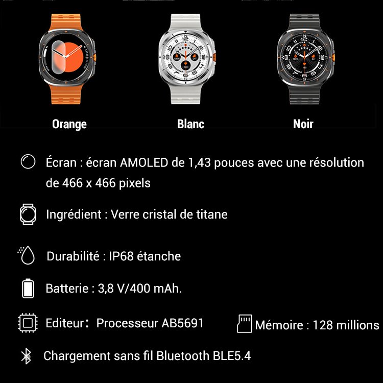 Nouvelle smartwatch avec appel bluetooth