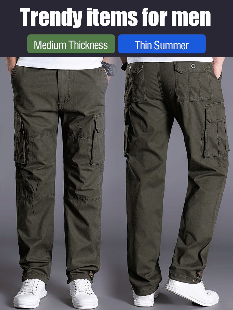 GK-Loose Multi-pocket Long Pants