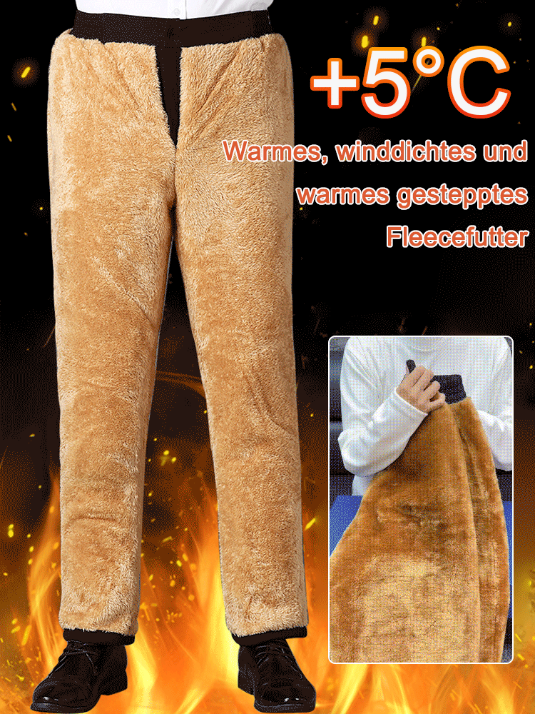 Grube, ciepłe spodnie męskie z aksamitem