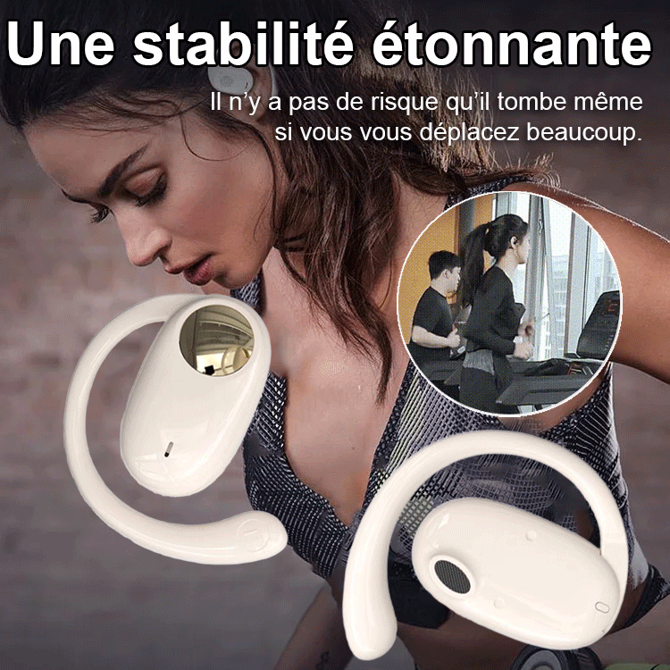 Casque d'écoute Bluetooth OWS pivotant à 80