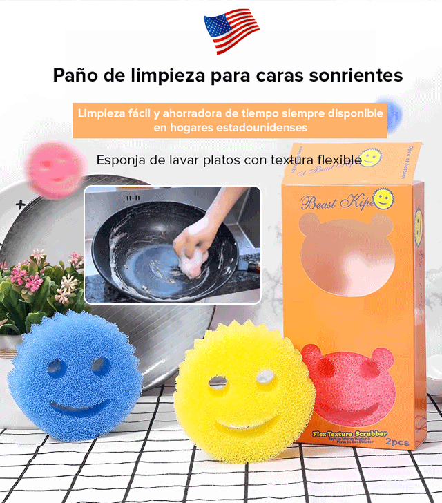 【Precio increíble】Esponja de lavar platos con textura flexible