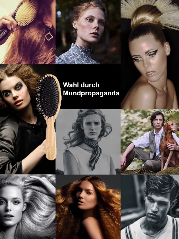 【Jedes kleine Accessoire mit Raffinesse für Frauen】Holz-Luftkissenbürste mit Borsten