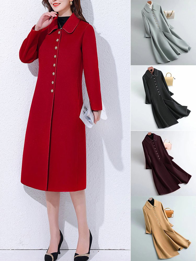 Wysokiej klasy australijski wełniany płaszcz z klapami